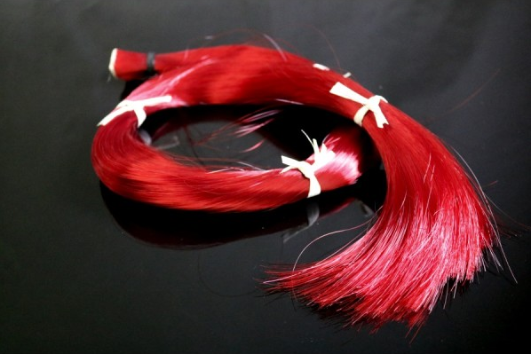 Coruss synthetic vegan bow hair red