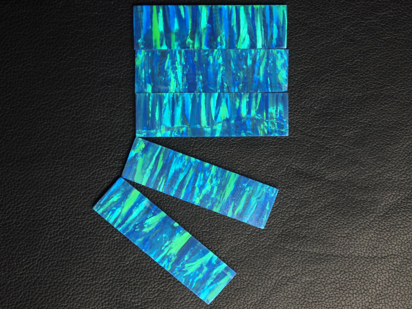 Opal slides Ocean blue flamed