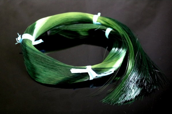 Coruss synthetic vegan bow hair green