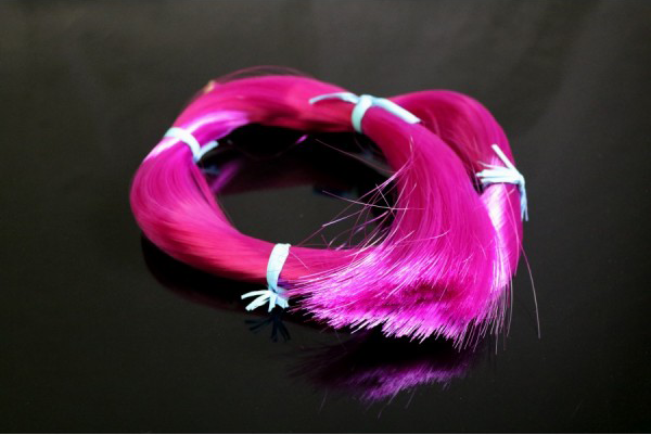 Coruss synthetic vegan bow hair pink