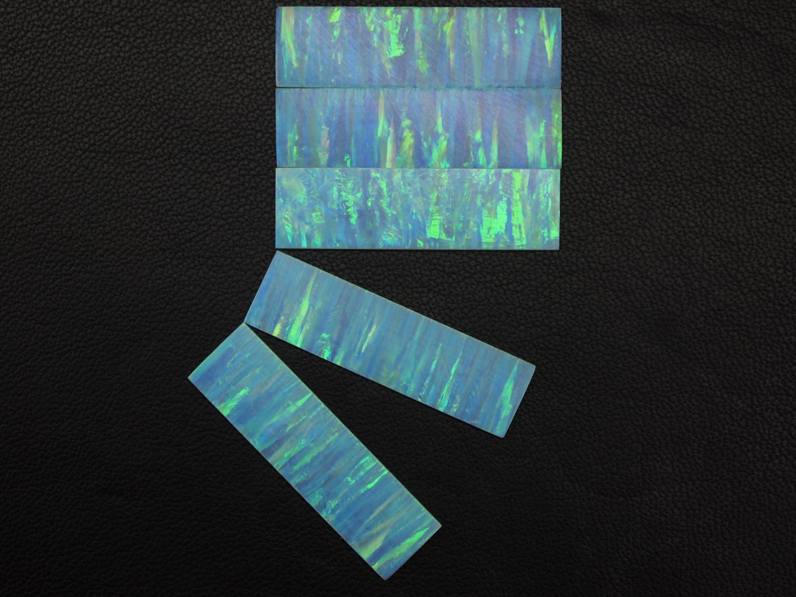 Opal slides Ice blue flamed